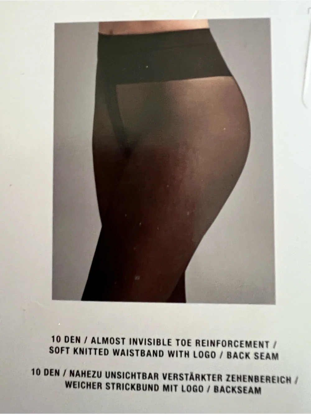Wolford individual 10 back seam tights size M. Never worn in package. Black